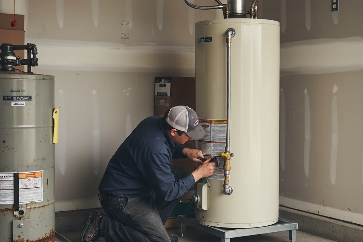 Water heater and shutoff valve replacement in Loleta